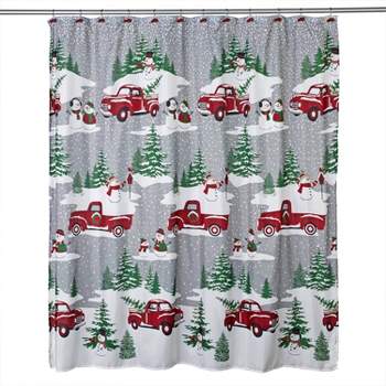Snowy Truck Shower Curtain and Hook Set - SKL Home