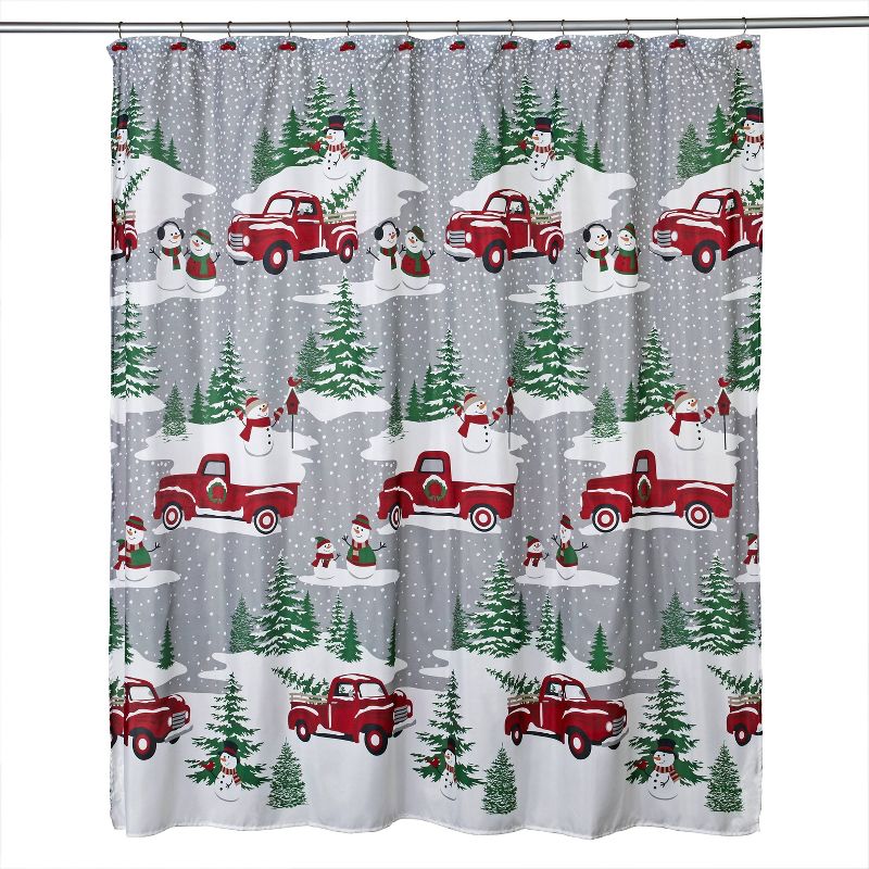 Snowy Truck Shower Curtain and Hook Set - SKL Home, 1 of 8