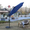 PAGED 10FT Offset Patio Umbrella Modern Market Umbrella with Tilt, Crank and 8 Steel Ribs for Garden, Base Not Included - 2 of 4