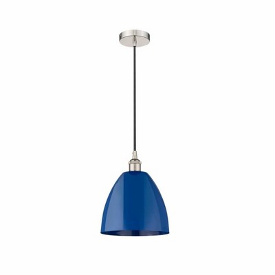 Plymouth Dome - 1 Light Cord Hung Mini Pendant In Industrial Style-12.88 Inches Tall and 9 Inches Wide