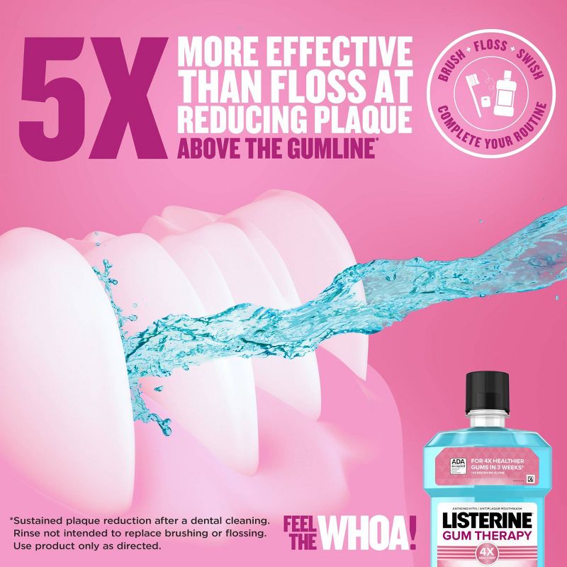 Listerine Gum Therapy Antiseptic Mouthwash - Glacier Mint - 16.9 fl oz, 5 of 10