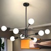 KAISITE 8-Light Dimmable Black and Gold Modern Sputnik Chandelier - 2 of 4
