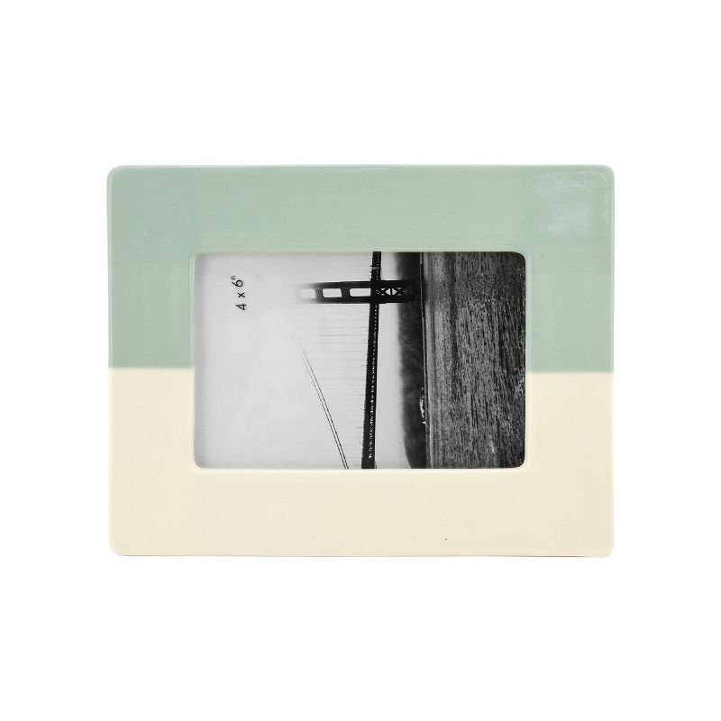 Stoneware Single Image Frame with Hand Painted Finish Cream - Threshold™, 2 of 6