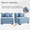 130" Oversized Cloud Modular Sectional Couch, Premium Corduroy 3-Seater. Extra-Thick Armrests, Good Resilience Cushion - 4 of 4