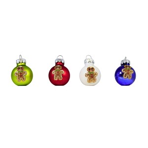 Craftoutlet.Com 1.25 In Gingerbread Ball Ornaments Set Mini Ball Ornaments Tree Ornament Sets - 1 of 3