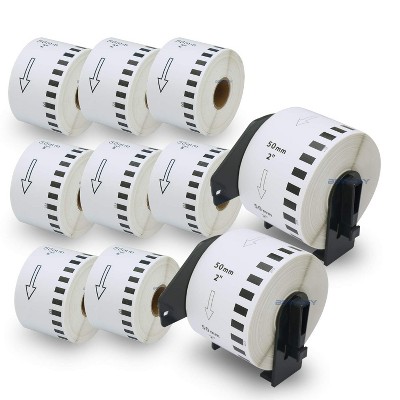 BETCKEY - Compatible Continuous Labels Replacement for Brother DK-2223 Use with Brother QL Label Printers 10 Rolls + 2 Reusable Cartridges