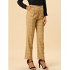 INSPIRE CHIC Women's Plaid Elastic Waist Casual Work Office Long Pants - 2 of 4