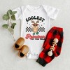 The Juniper Shop Coolest Reindeer In The Pole Baby Bodysuit - 12 Month - White - 2 of 3