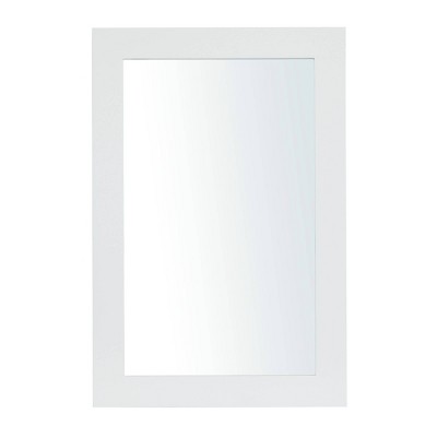 Wooden Contemporary Decorative Wall Mirror White - Olivia & May