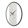 31"x30" Wood Geometric Art Deco Inspired Line Art Wall Clock with Black Accents White - Novogratz: Silent Mechanism, Indoor Use - 4 of 4