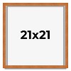 PosterPalooza | Square Classic Brown Picture Frame - UV Acrylic, Foam Board Backing, Hanging Hardware - 2 of 4