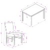 5 Pieces Dining Table & Chairs Set, 48" Kitchen Table and 4 Chairs, Dining Room Table with MDF Board & Metal Frame, Perfect for Small Space - 4 of 4