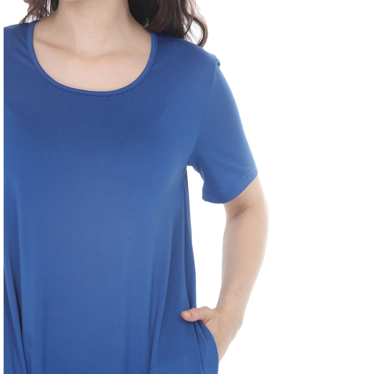 Women's Tee Swing Midi Dress -White Mark - thumbnail 9