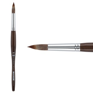 Borciani e Bonazzi UNICO Synthetic Mongoose Artist Paint Brush - Series 800 Round - Size #20 - Watercolors, Oil & Acrylic Paint - Handcrafted in - 1 of 4