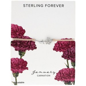 SHINE by Sterling Forever Sterling Silver Birth Flower Bolo Bracelet - 1 of 3