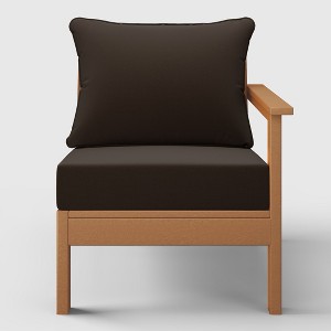WestinTrends  Avalon Outdoor Patio HDPE Right Arm Facing Sectional Corner Club Chair with Patio Cushions - 1 of 4