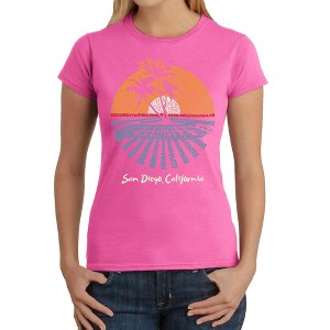 LA Pop Art Women's Word Art T-Shirt - Cities In San Diego - 1 of 4