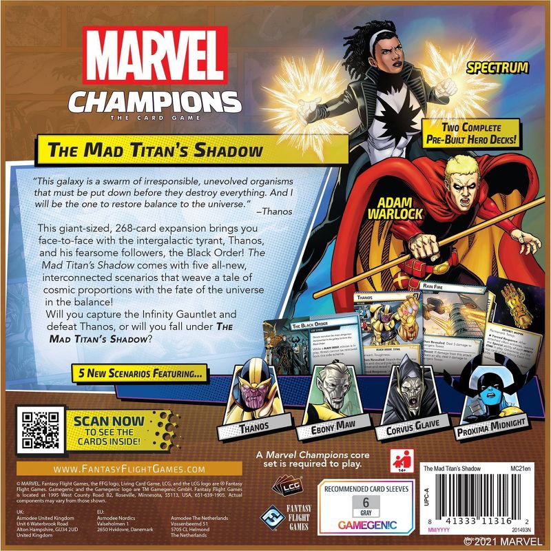 Marvel Champions: The Car Game The Mad Titan&#39;s Shadow Expansion, 2 of 7