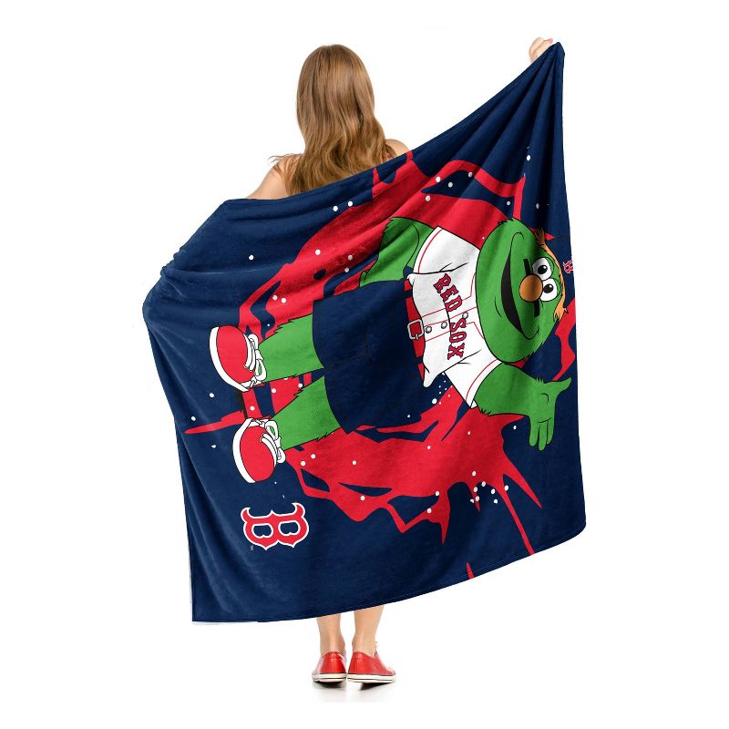 50&#34;x60&#34; MLB Boston Red Sox Mascot Silk Touch Throw Blanket, 4 of 6