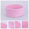 Unique Bargains Handcrafted Odorless Cotton Rope Chic Appearance Storage Basket 1 Pc - 3 of 4