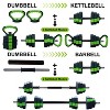 Adjustable Dumbbell Set, 44 lbs Free Weight Set with Connector, 4-In-1 Dumbbell Set for Barbell, Kettlebells, Push up Stand - 3 of 4