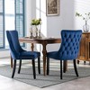 LOVMOR 27.4"Upholstered Wing-Back Dining Chair with Backstitching Nailhead Trim and Solid Wood Legs,Set of 2,Gray - 4 of 4
