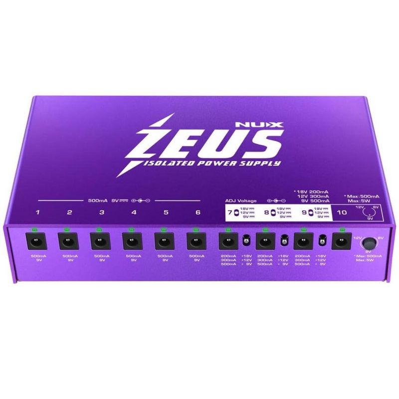 NUX Zeus All Isolated Power Supply | Clean and Stable Source for NUX Pedals |  10 High Current Isolated DC Power | Reliable and Durable, 1 of 8