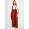 Slickblue Plus Size French Terry Wide Leg Overalls Jumpsuit with Pockets - Brick or Black - Size 1XL-3XL - 2 of 4