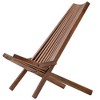 Okak Rustic Acacia Ardirondack Chair Foldable Ardirondack,1 Pc,Boho Leisure Chair with High Back&Slatted Frame for Porch,Backyard&Garden,Brown - 2 of 4