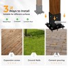 HAPPATIO 10' X 13' Outdoor Pergola Pretreated Wood Pergola for Deck, Backyard, Patio, Wooden Frame with Pergola Brackets and Expansion Screws - 3 of 4