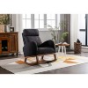 NicBex Linen Fabric Glider Rocking Chair,Upholstered Nursery Rocking Chairs with High Backrest,Modern Rocking Chair,Nursing Chair for Bedroom - 2 of 4