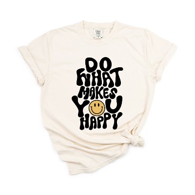Simply Sage Market Women's Do What Makes You Happy Short Sleeve Garment Dyed Tee