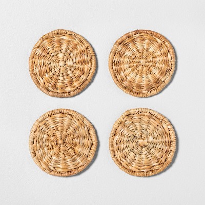 wicker coaster set