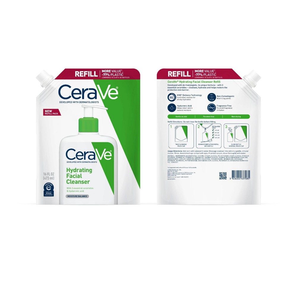 CeraVe Hydrating Facial Cleanser Refill For Normal to Dry Skin - 16 fl oz