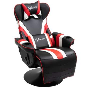 Vinsetto Gaming Chair, Racing Style Computer Recliner with Lumbar Support, Footrest and Cup Holder