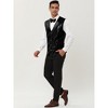 Lars Amadeus Men's Glitter Sequin Sleeveless Suit Vest Set with Bow Tie 2 Packs - image 4 of 4