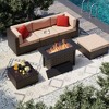 Celebalcony 6 Piece Sectional Seating Group With Cushions - 2 of 4