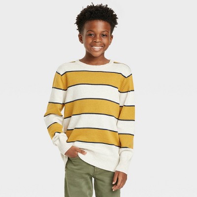 Boys' Rugby Striped Crew Neck Sweater - Cat & Jack™