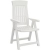 vidaXL Modern Style 2-Piece Patio Reclining Chairs Set - Lightweight, Foldable & Adjustable Backrest - White Polypropylene Outdoor Chairs - 3 of 4