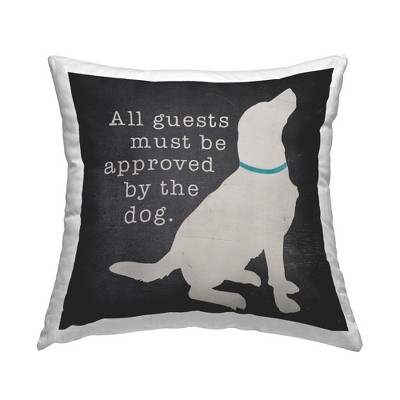 Stupell Industries All Guests Dog Approved Rustic Pet Silhouette