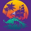 Women's Design By Humans Welcome summer from pirates By NLKart Racerback Tank Top - 2 of 2