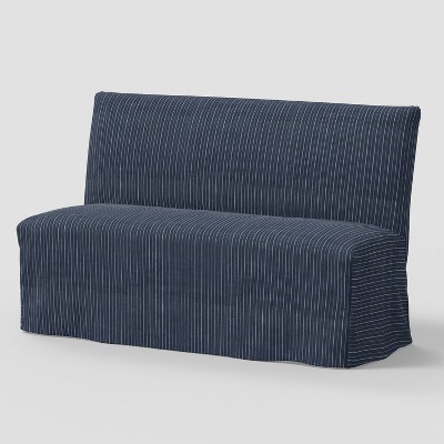 Replacement Slipcover Only for 57" Jean Dining Banquette in Pinstripe Navy - Threshold™