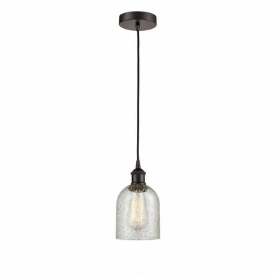 Caledonia - 1 Light Cord Hung Mini Pendant In Industrial Style-9.75 Inches Tall and 5 Inches Wide
