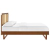 Modway Kelsea Cane and Wood Full Platform Bed With Angular Legs - 3 of 4