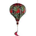 Home & Garden Winter Cardinal Balloon Spinner  -  One Wind Spinner 53.0 Inches -  Red Bird Holly Berries  -  45Bb460  -  Burlap  -  Red