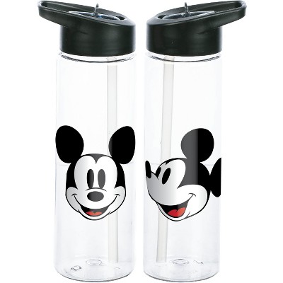 Disney Classic Mickey Mouse Head Icon 24 Oz Single Wall Plastic Water Bottle