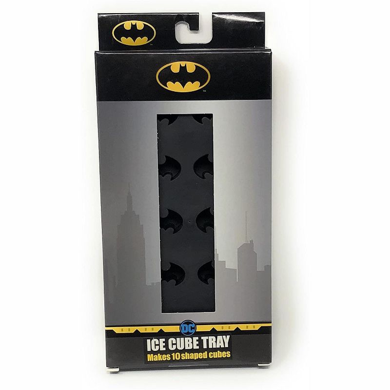 Silver Buffalo DC Comics Batman Logo Silicone Ice Cube Tray | Makes 10 Molded Cubes, 2 of 5
