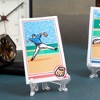 Juvale 24 Pack 3-inch Mini Easel Display Stand for Sports Trading and Baseball Cards - Small Acrylic Holder for Pictures - 2 of 4