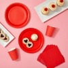 Juvale 24-Set Xmas Birthday Party Supplies Disposable Paper Tableware Plate Cup Napkin - 2 of 4