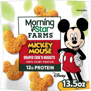 MorningStar Farms Frozen Plant Based Mickey Mouse Shaped Chik'n Nuggets - 13.5oz - 1 of 4